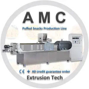 Americhi Gepofte Snack Voedsel Productie Machine Extruder + Snack Pellet Extruder Machine + Maïs Bladerdeeg Snacks Maken Machines