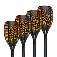 Lampe à induction de fournisseur direct d'usine, étanche IP65, éclairage nocturne extérieur, décoration de jardin, torche de feu scintillante solaire