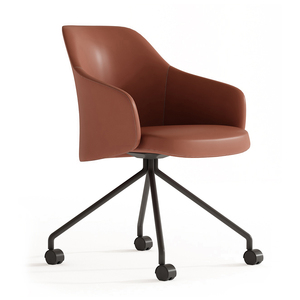 Chaises de bureau fonctionnelles et durables en cuir, réglables en hauteur, avec base pivotante 4 étoiles, personnalisables, fabrication OEM/ODM, de bonne qualité - Product Image 3