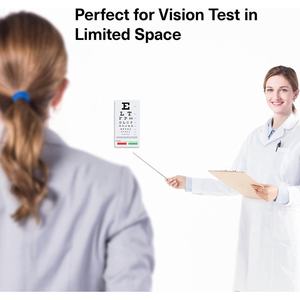 Carta doppia faccia Snellen e <span class=keywords><strong>Rosenbaum</strong></span> carta 2 Pack robusto strumento di Test di visione tascabile in plastica per medici e uso domestico - Product Image 6