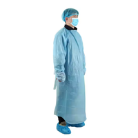 Vente chaude Non stérile PE Jetable Étanche Tablier Robes Certifié CE Antistatique Niveau D Protection Adulte Utilisation De Haute Qualité