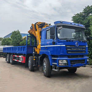 8x4 섀먼 장착 25 톤화물 리프팅 운송 너클 붐 대형 크레인 트럭 - Product Image 1