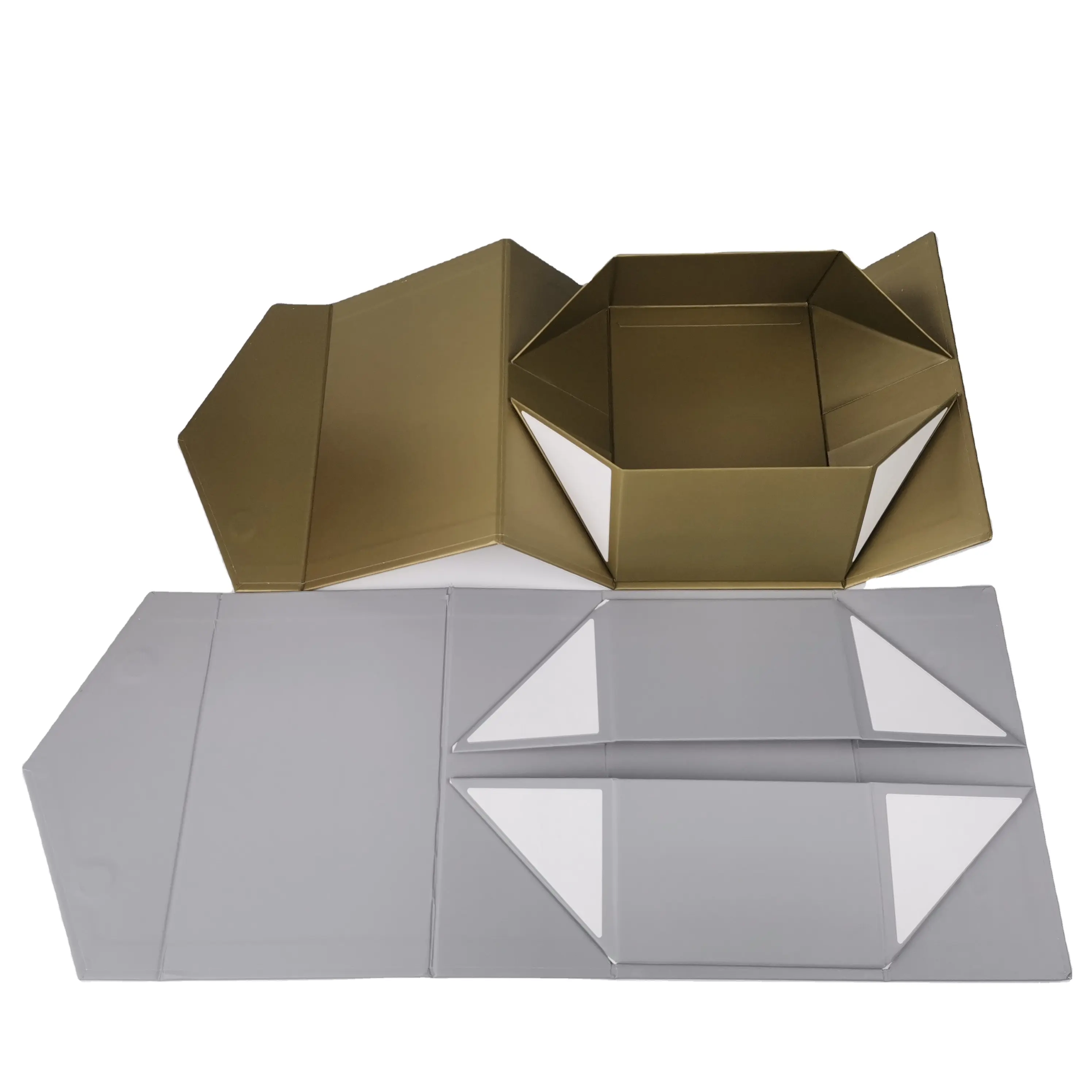 Hot Stamping UV spot Custom Logo Paper Rigid Cardboard Folding Box Magnetic Black Gift Packaging Box
