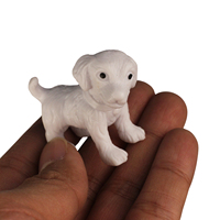 Mini PVC Weiße Welpen-Figur Niedliche Stehende Hunde-Spielfigur für Kinder, Party-Gastgeschenke, Werbegeschenke für Kinderspielzeug-Hersteller