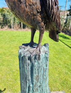 Sculpture de cygne rustique cerf de jardin fabriqué à la main en fonte grue Figurine extérieure décorative grue Statue pour décors de jardin - Product Image 3