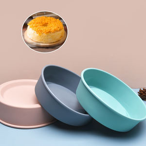 Moules à gâteau ronds réutilisables en silicone de qualité alimentaire pour la maison et la cuisine, pour anniversaires, mariages, fêtes, gâteaux au chocolat arc-en-ciel - Product Image 1