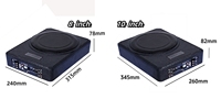 Subwoofer de voiture de 8 pouces, audio actif ultra-plat sous le siège, 120W RMS, 12V, alliage d'aluminium, nouveau design, fabrication directe d'usine, fabricant OEM