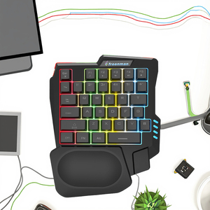 USB 35-keys mini một tay Ergonomic chơi game Bàn phím màng phong cách cho máy tính xách tay OEM tùy biến Sản phẩm mới - Product Image 1