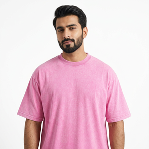 Camiseta de algodón de 230 g, estilo retro, de manga corta, para hombre y mujer, con hombros descubiertos, estilo informal - Product Image 1