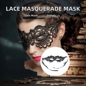 Masque de soirée vénitien en dentelle pour femme, sexy, pour Halloween, carnaval, bal, noir, flexible, costume de fête - Product Image 3