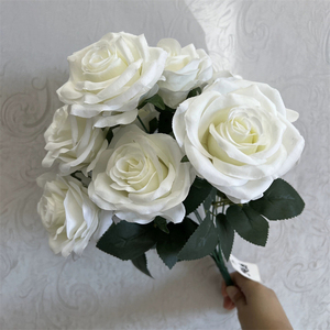 IFG 35 Flores Artificiales Coloridas al por Mayor, <span class=keywords><strong>Ramo</strong></span> de <span class=keywords><strong>Rosas</strong></span> Blancas, <span class=keywords><strong>Rojas</strong></span> y Rosadas para Decoración de Bodas y Eventos - Product Image 4