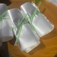 Sac en plastique transparent de qualité alimentaire HDPE avec poignée perforée, impression de logo, taille personnalisée, épais, pour boulangerie, confiserie, bonbons, aliments