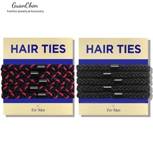 10 unids/pack lazo de pelo trenzado para hombres lazos de pelo <span class=keywords><strong>Kknekki</strong></span> de alta elasticidad - Product Image 1