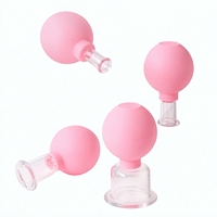 Ensemble de ventouses en silicone 4 pièces, masseur facial, ventouse pour le lifting de la peau du visage, anti-cellulite, anti-rides, thérapie par ventouses, ventouses faciales
