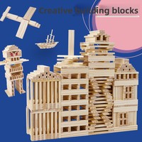 Juego de Construcción de Bloques de Madera Kapla, 40 Piezas, Tema de Animales y Naturaleza, Juguete Educativo de Apilamiento para Preescolar