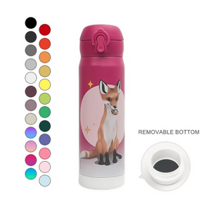 400ml thép không gỉ 304 chân không Tumbler với nảy Nắp biểu tượng tùy chỉnh thiết kế cổ điển du lịch xách tay chai nước Pill hộp - Product Image 1