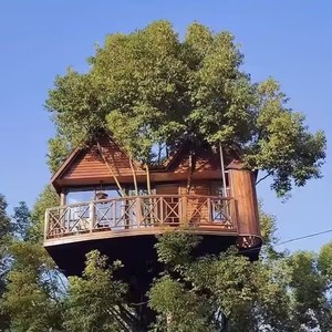 Casa de Árbol Contemporánea con Estructura de Madera y Vidrio Laminado Templado para Uso en Hoteles al Aire Libre, Fácil Instalación - Product Image 3