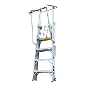 3 đến 15 bước Chất lượng cao đôi bên nhôm làm việc nền tảng thang - Product Image 4