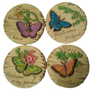 Bienvenue dans <span class=keywords><strong>mon</strong></span> <span class=keywords><strong>jardin</strong></span> Peinture d'oiseau Pierres rondes décoratives en béton pour l'extérieur <span class=keywords><strong>de</strong></span> la cour Pierre <span class=keywords><strong>de</strong></span> <span class=keywords><strong>jardin</strong></span> Pierre <span class=keywords><strong>de</strong></span> bienvenue - Product Image 2