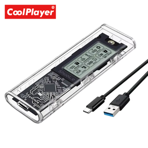 حافظة أقراص صلبة خالية من الأدوات بواجهة USB و 10 جيجابايت في الثانية <span class=keywords><strong>M</strong></span>.2 NVMe sd تدعم NGFF SATA NVME حافظة أقراص صلبة خارجية للمفاتيح <span class=keywords><strong>M</strong></span> & B + <span class=keywords><strong>M</strong></span> - Product Image 1