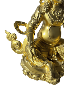 Estatua de Jambhala de fundición de latón, Budista Tibetano, bendición de riqueza, obra de arte, decoración tradicional Feng Shui - Product Image 5