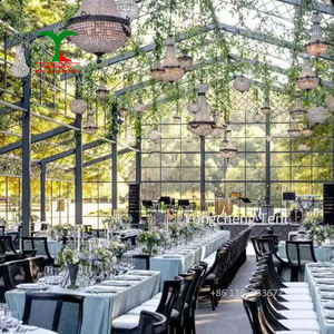 Tente chapiteau d'<span class=keywords><strong>exposition</strong></span> de mariage de luxe pour événements Tente atrium à cadre noir avec grande tente 1000 places - Product Image 4