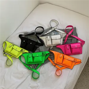 Fashion Solid Color New Korean Style Crossbody Personality Shoulder Waist Bag