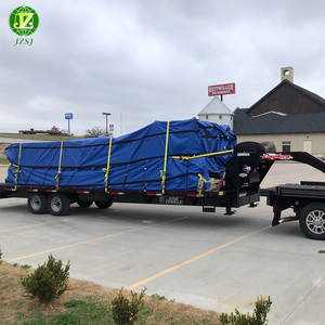 Bâche légère de paroi latérale 8x3m bâche bleue de camion de bâche de PVC de slogan pour le <span class=keywords><strong>bois</strong></span> de <span class=keywords><strong>chauffage</strong></span> - Product Image 5