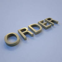 Letras Metálicas 3D Personalizadas para Fachadas de Edificios Comerciales, Señalización de Acero Inoxidable con Acabado Dorado