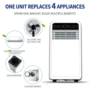 Nouveau climatiseur portable 1200W, compresseur, refroidissement uniquement, fréquence fixe, pas de unité extérieure requise, branchement facile, prêt à l'emploi - Product Image 6