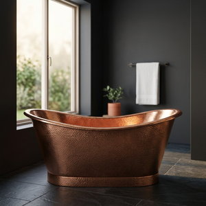 Bañera Ecológica para Adultos, Bañera de Cobre Independiente para Baño, Bañera Rectangular con Tapa, Duradera y Ecológica - Product Image 3