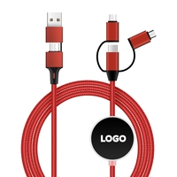 Cable de Carga 6 en 1 con Logotipo Personalizado Iluminado, Cable de Carga Multi USB con Logotipo Luminoso para Regalos Promocionales