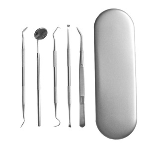 Kits d'outils dentaires en acier inoxydable en gros, détartreurs, instruments bucco-dentaires, miroirs buccaux, sondes, double embout. - Product Image 4