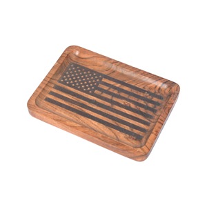 Plateau de service gravé au laser en bois de cuisine rectangulaire ou plateau en bois d'utilisation de restaurant d'hôtel à la maison pour le service de café de thé - Product Image 1