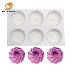 AK 6 cavità spirale 3D Mousse al <span class=keywords><strong>Silicone</strong></span> <span class=keywords><strong>stampi</strong></span> <span class=keywords><strong>per</strong></span> dolci da forno utensili da cucina strumenti <span class=keywords><strong>per</strong></span> decorare torte stampo <span class=keywords><strong>per</strong></span> sapone al cioccolato fai da te MC-126 - Product Image 6