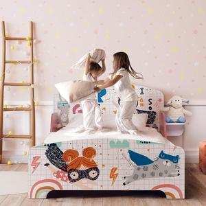 Cama para Niños Pequeños Toffy & Friends con Estante, Protección Anticaídas, Estructura de Listones, Diseño de Superhéroe, MDF, Multicolor - Product Image 2