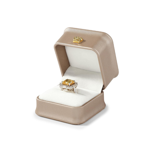 High-End Square Crown Jewelry <b>Box</b> Wholesale Spray Paint <b>Box</b> for Square <b>Ring</b> Necklace Pendant Bracelet for Luxury Packaging - Product Image 1