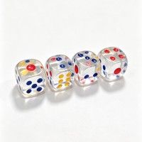Dés en acrylique professionnels D6 à coins arrondis pour jeux de casino, poker et jeux à boire