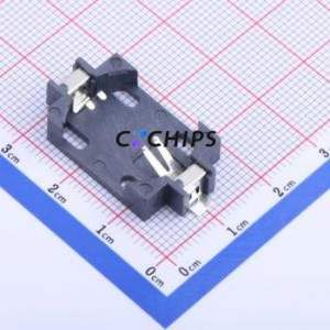 BS-06-B4BK006 Button & Strip Battery Connector SMD Connector Battery Holder CR2032 Phosphor Bronze Tin - Product Image 1