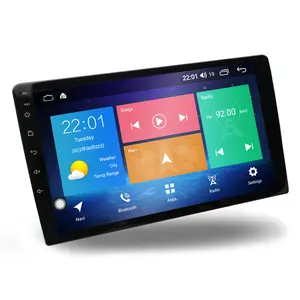 Hisound touch screen 9inch car audio dvd android mp5 with backup camera gps car radio android