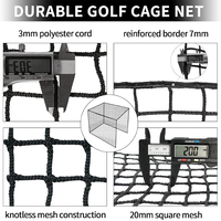 Cage de golf One Piece 10x10x10ft avec filet cubique, enclos complet 5 faces, tapis d'alignement pour zone de frappe, compatible simulateur, vente en gros OEM