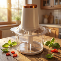 Vente en gros de trancheuse à légumes électrique 2L pour la maison, mini hachoir à viande, machine de transformation alimentaire