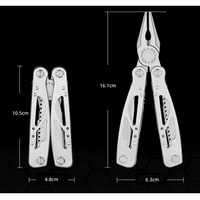 Pince multifonction 15-en-1 en acier inoxydable, pince à bec effilé, couteau de poche, multi-outil pour le camping en plein air, la pêche, la réparation