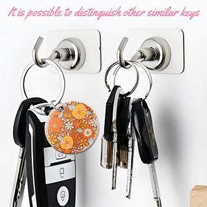 Porte-clés en MDF personnalisables à sublimation, imprimables, avec logo couleur et forme sur mesure, impression par transfert thermique double face, durables, pour anniversaire - Product Image 2
