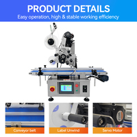 Machine d'étiquetage automatique de surface plane à écran tactile PLC pour boîtes, cartons, sacs, boîtes de cosmétiques, contenants alimentaires en plastique