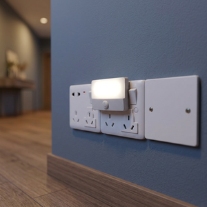 White <b>LED</b> Night <b>Light</b> <b>Plug</b>-<b>in</b> Socket Lamp Button Switch Warm White Minimalist Bedroom Nursery Home - Product Image 2