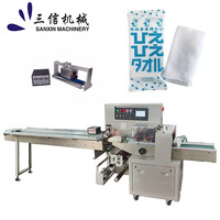 Machine d'emballage automatique à triple servomoteur pour petites entreprises, pour produits alimentaires (film plastique) - Biscuits, nouilles, bonbons