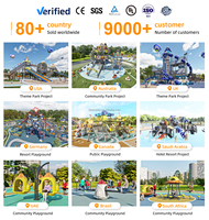 Structure de jeu extérieure multi-activités avec filet de corde, toboggan et aire de jeux pour enfants pour parc public