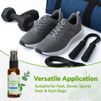 Kit de spray désodorisant pour chaussures à l'huile d'arbre à thé naturelle OEM, chaussettes multicolores pour baskets de sport, longue durée, logo personnalisé, marque privée 4oz+1oz