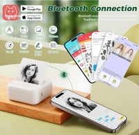 Imprimante mobile portable sans fil, compatible avec iOS et Android, imprimante thermique pour notes, mémos, photos, mini imprimante de poche pour autocollants
